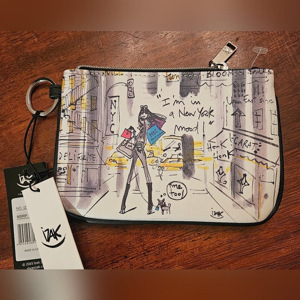 Izak Zenou Small Cosmetic Pouch (2015), NWT
